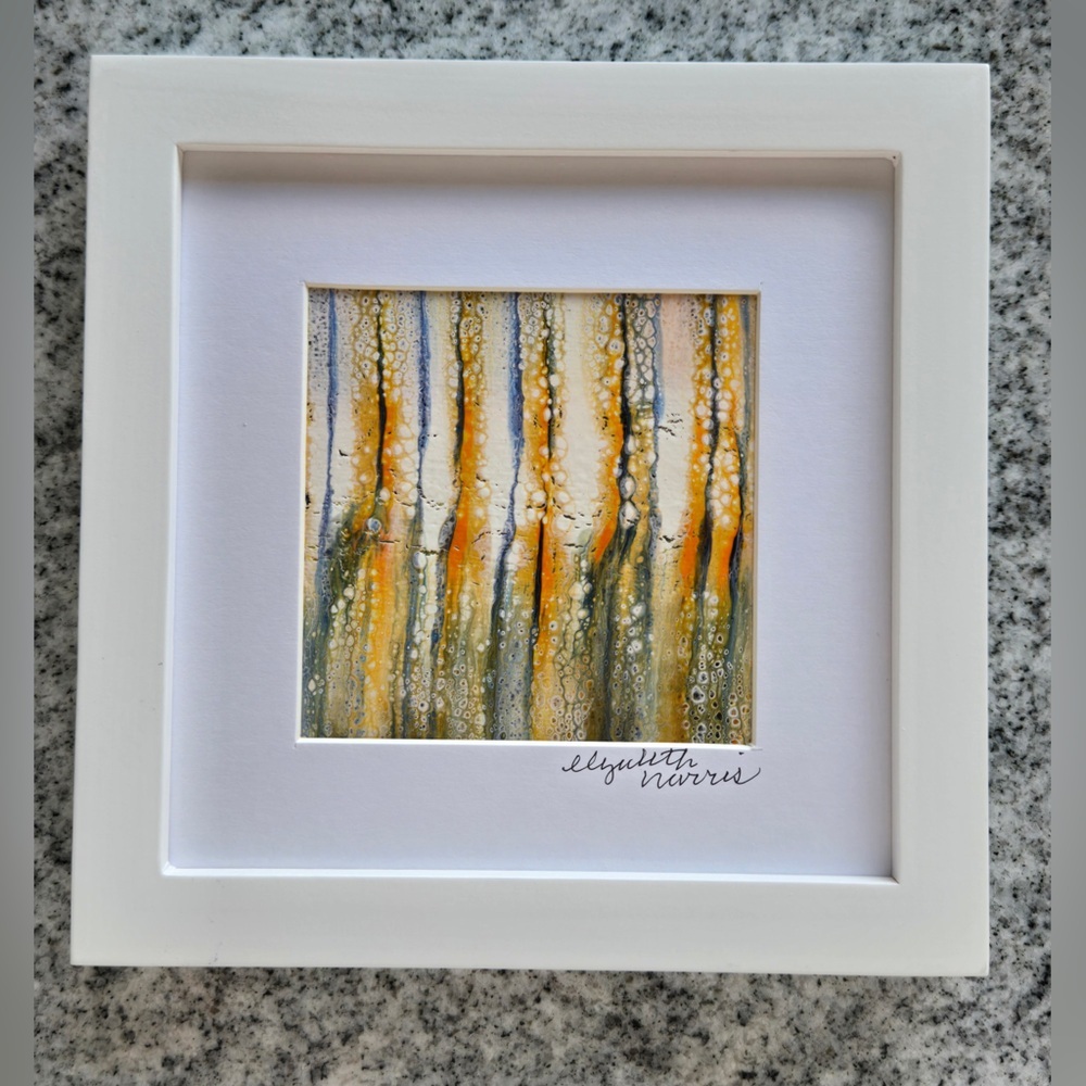 Original Abstract Art-Elizabeth Harris-Framed Acrylic Painting-Modern Decor-NWT